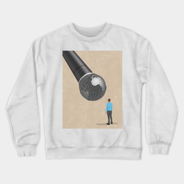 Globe Mic Crewneck Sweatshirt by John Holcroft